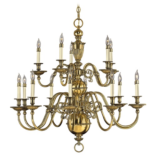 Hinkley Cambridge 15-Light Chandelier in Burnished Brass by Hinkley Lighting 4417BB