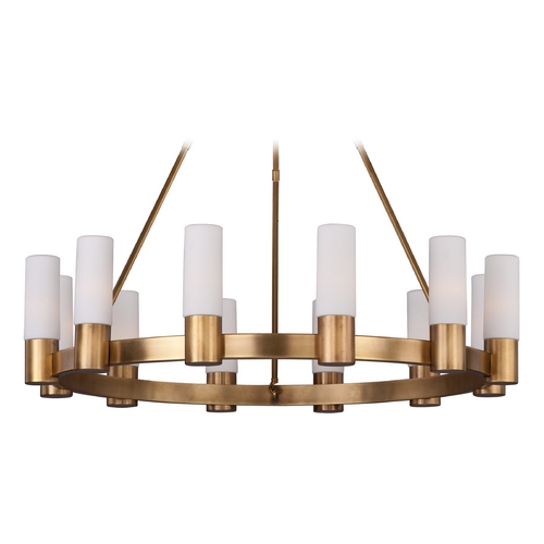 Maxim Lighting Mid-Century Modern Chandelier Brass Contessa by Maxim Lighting 22419SWNAB