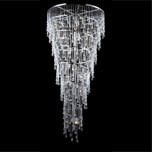 Hollywood Blvd 72-Inch High Polished Nickel Chandelier by Avenue Lighting