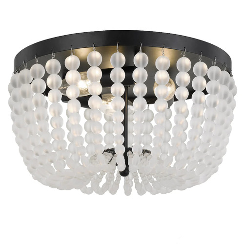 Rylee 12.5-Inch Flush Mount in Matte Black by Crystorama Lighting