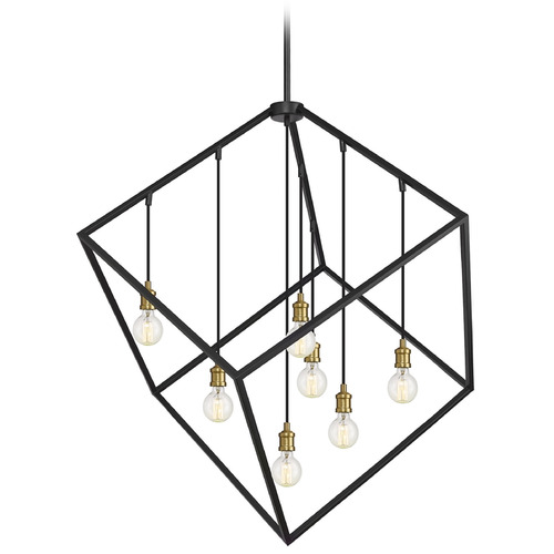Vertical Bronze & Olde Brass Pendant by Z-Lite