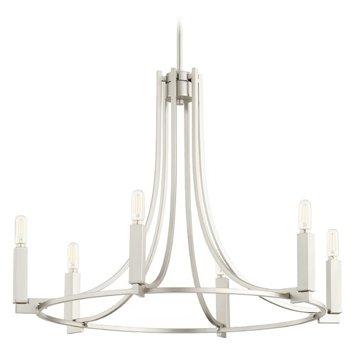 Olympus Satin Nickel Chandelier by Quorum Lighting