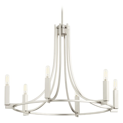 Quorum Lighting Olympus Satin Nickel Chandelier by Quorum Lighting 696-6-65