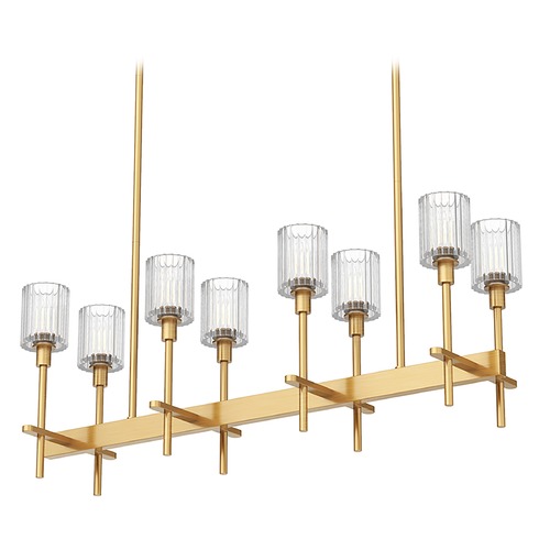 Salita Vintage Brass Island Light by Alora Lighting