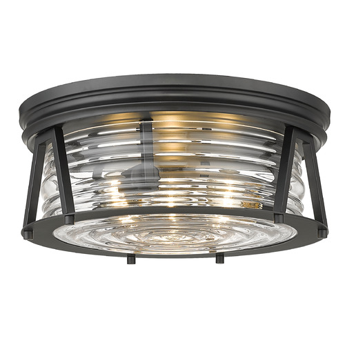 Z-Lite Cape Harbor Matte Black Flush Mount by Z-Lite 491F3-MB