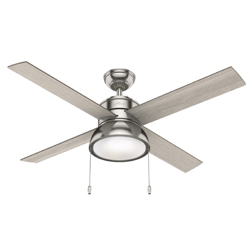 Hunter Fan Company Loki Brushed Nickel LED Ceiling Fan by Hunter Fan Company 51032