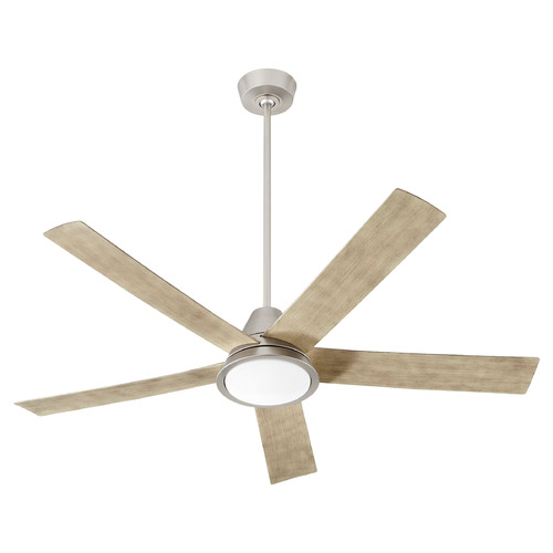 Temple 56-Inch Wet Ceiling Fan in Satin Nickel by Oxygen Lighting