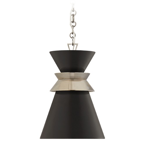 E.F. Chapman Alborg Pendant in Nickel & Black by Visual Comfort Signature