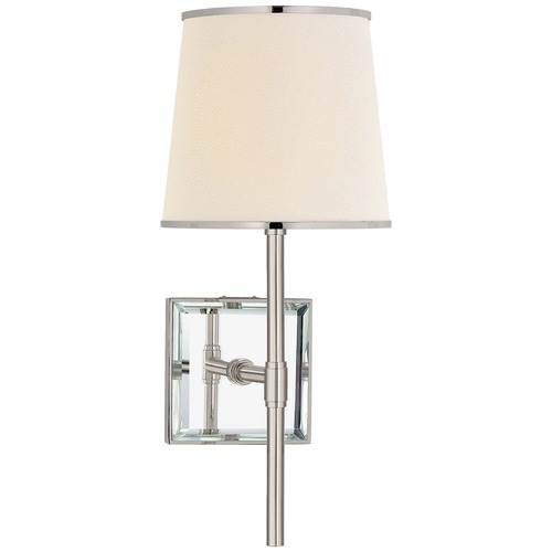 Visual Comfort Signature Collection Kate Spade New York Bradford Sconce in Nickel by Visual Comfort Signature KS2120PNMIRLPN