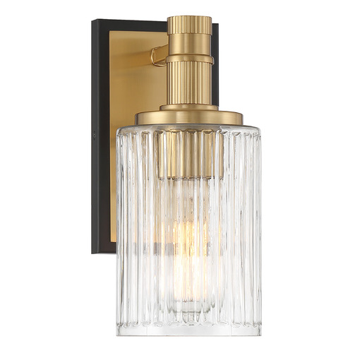 Savoy House Lighting Concord Matte Black with Warm Brass Sconce