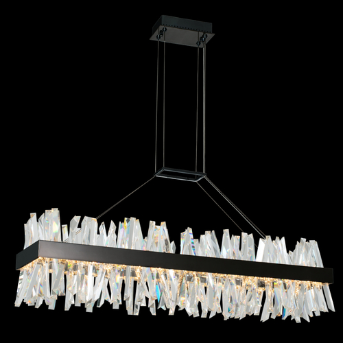 Allegri Lighting Glacier 48-Inch LED Linear Light in Matte Black by Allegri Crystal 030260-052
