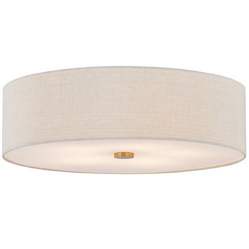 Justice Design Group Justice Design Classic 30 Inch Drum Flush Mount Brass FAB-9733-CREM-BRSS