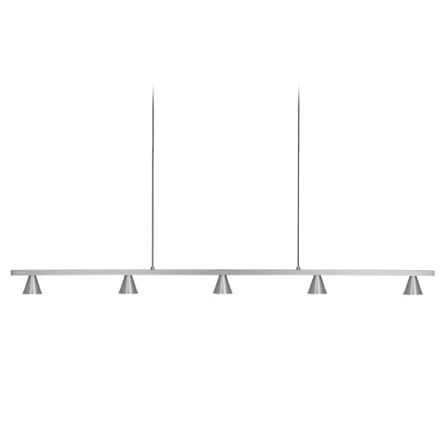 Kuzco Lighting Dune Brushed Nickel LED Island Light with Conical Shade
