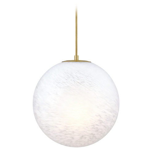 Designers Fountain Pixie Brushed Gold Pendant Light with Globe Shade