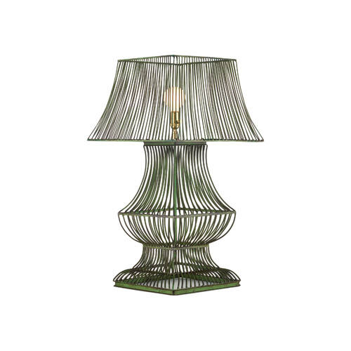 Tuteurs Table Lamp in Distressed Green by Currey & Company Lighting
