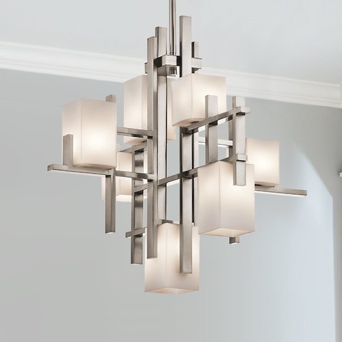Kichler Lighting City Lights 7-Light Halogen Chandelier in Classic Pewter by Kichler Lighting 42940CLP