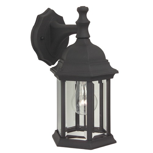Hex Style Matte Black Outdoor Wall Light by Craftmade Lighting