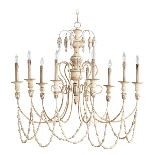 Florine Persian White & Mystic Silver Chandelier by Cyan Design