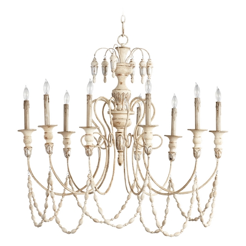 Cyan Design Florine Persian White & Mystic Silver Chandelier by Cyan Design 5784