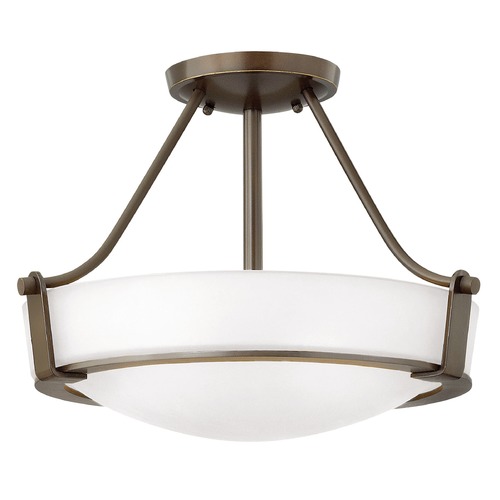 Hinkley Hathaway 16-Inch Olde Bronze Semi-Flush Mount by Hinkley Lighting 3220OB-WH