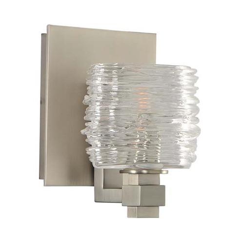 Kalco Lighting Kalco Clearwater Satin Nickel Sconce 312131SN
