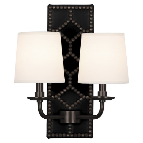 Robert Abbey Lighting Williamsburg Lightfoot Wall Sconce with Fondine Fabric Shades by Robert Abbey Z1035