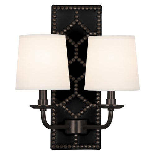 Williamsburg Lightfoot Wall Sconce with Fondine Fabric Shades by Robert Abbey