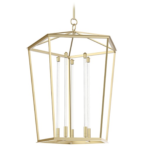 Alora Lighting Delphine 32.88-Inch High Natural Brass LED Pendant by Alora Lighting PD317129NB