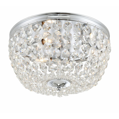 Crystorama Lighting Nola 14.25-Inch Crystal Flush Mount in Chrome by Crystorama Lighting NOL-314-CH-CL-MWP