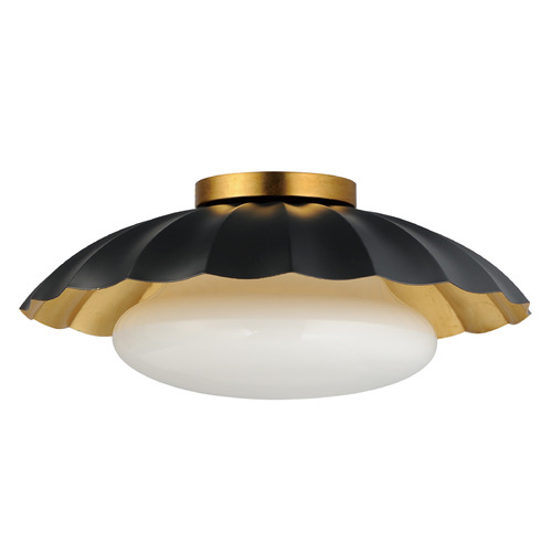 Primrose Black & Gold Leaf Flush Mount by Maxim Lighting