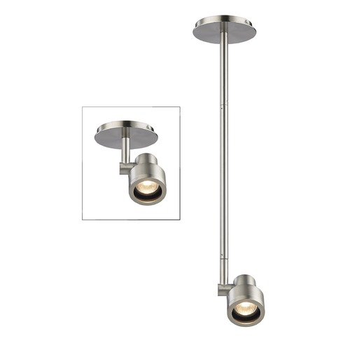 Recesso Lighting by Dolan Designs Stepped Cylinder Adjustable Monopoint- Satin Nickel - GU10 Base TR0211-SN