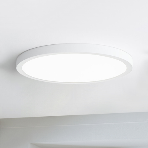 Design Classics Lighting Flat LED Light Surface Mount 14-Inch Round White 3000K 1560LM 14309-WH T16 3O