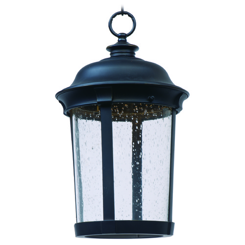 Maxim Lighting Seeded Glass LED Outdoor Hanging Light Bronze Maxim Lighting 55029CDBZ