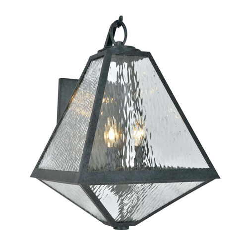 Crystorama Lighting Brian Patrick Flynn Glacier Wall Light in Black Charcoal by Crystorama Lighting GLA-9702-WT-BC