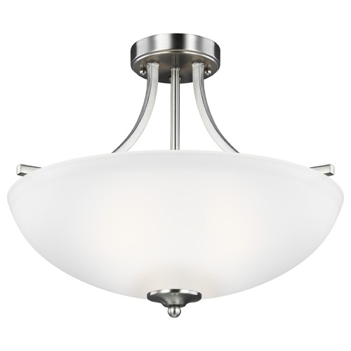 Generation Lighting Geary Brushed Nickel Semi-Flush Mount by Generation Lighting 7716503-962