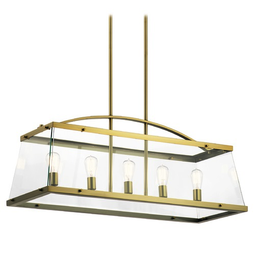 Kichler Lighting Darton 40.75-Inch Brushed Natural Brass Linear Chandelier by Kichler Lighting 52123BNB