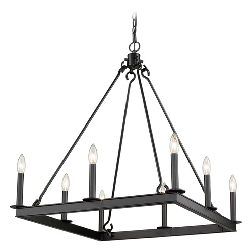Barclay Matte Black Chandelier by Z-Lite