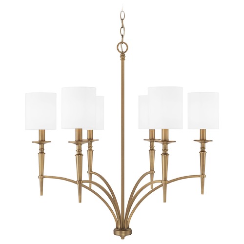 HomePlace by Capital Lighting Abbie 6-Light Chandelier in Brass by HomePlace by Capital Lighting 442661AD-701