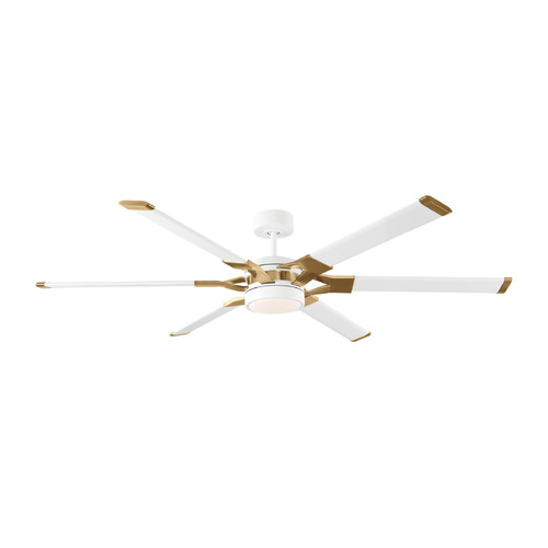 Visual Comfort Fan Collection Loft 62-Inch LED Fan in Matte White by Visual Comfort & Co Fans 6LFR62RZWBBSD