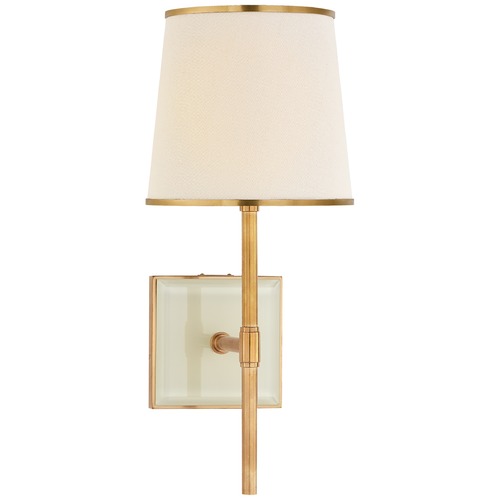 Visual Comfort Signature Collection Kate Spade New York Bradford Sconce in Brass & Cream by Visual Comfort Signature KS2120SBCRELSB