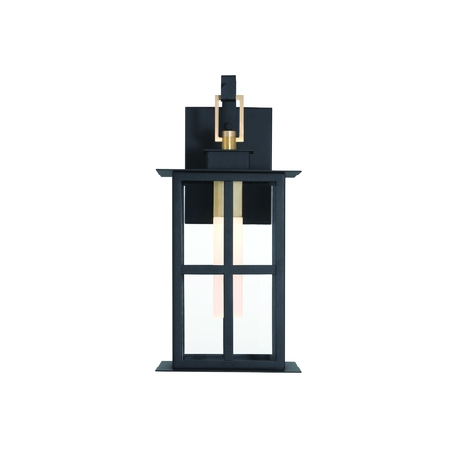 Eurofase Lighting Greyson 16-Inch LED Outdoor Wall Light in Black & Brass by Eurofase 47200-012