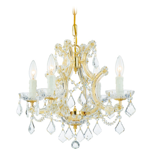 Crystorama Lighting Crystorama Lighting Maria Theresa Gold Crystal Chandelier 4474-GD-CL-I