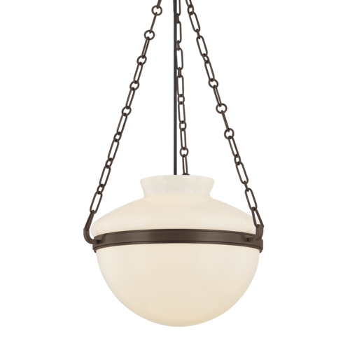 Troy Lighting Paradigm Bronze LED Pendant Light with Bowl / Dome Shade