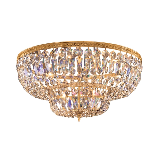 Crystorama Lighting Richmond Crystal Flush Mount in Olde Brass by Crystorama Lighting 730-OB-CL-MWP