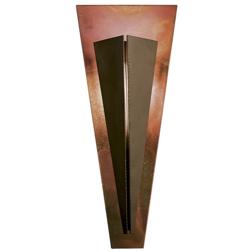 Art Deco Sconce Bronze Tapered Angle by Hubbardton Forge Lighting