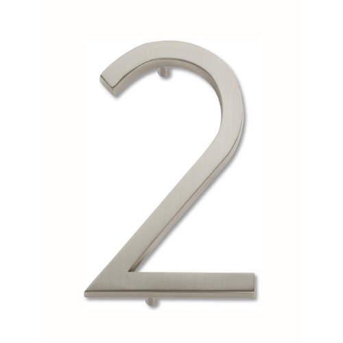 Brushed Nickel House Number 2 by Atlas Homewares
