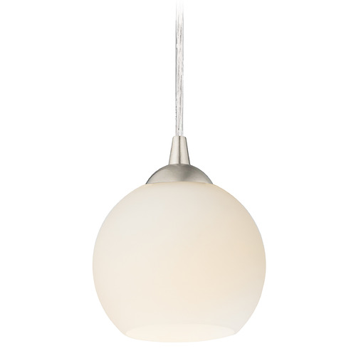 Design Classics Lighting Gala Mini Pendant in Satin Nickel by Design Classics Lighting 582-09 G1832-WH