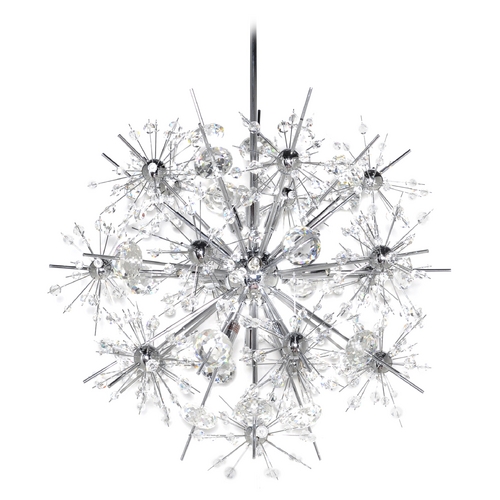 Maxim Lighting Mid-Century Modern Cluster Chandelier Chrome Starfire by Maxim Lighting 39745BCPC