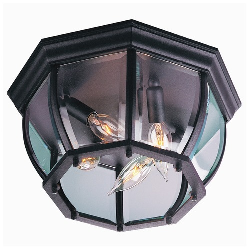 Craftmade Lighting Bent Glass Matte Black Outdoor Flush Mount by Craftmade Lighting Z434-05