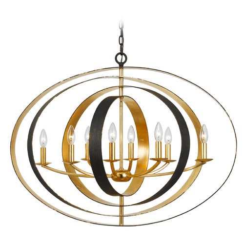 Crystorama Lighting Luna English Bronze / Antique Gold Pendant Light